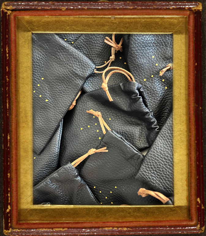 Black Gold Drawstring Bag